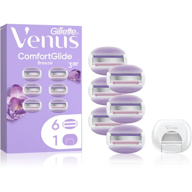 Gillette Venus ComfortGlide Breeze Asendusterad + kaitsekate 6 tk