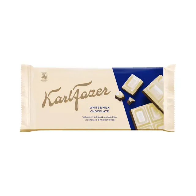 Valge - ja piimašokolaad, KARL FAZER, 131g
