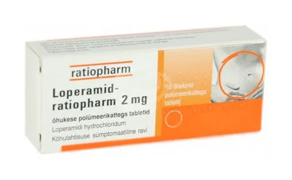 LOPERAMID-RATIOPHARM 2 MG ÕHUKE POLÜMEERKATTEGA TBL 2MG N10