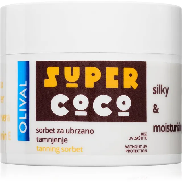 Olival SUPER Coco Niisutav kehasorbett päevituse kiirendamiseks 100 ml