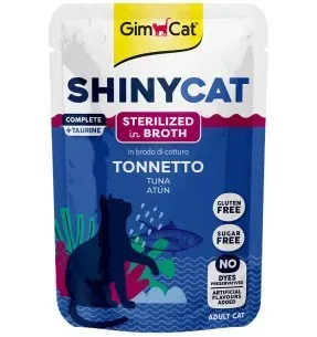 ShinyCat konserv steriliseeritud kassile, tuun rohkes kalapuljongis, einekotikeses (GimCat)