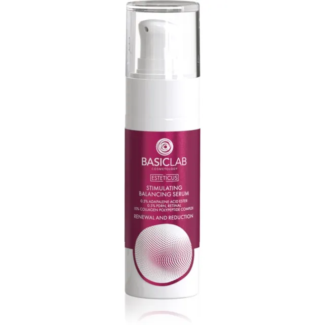 BasicLab Cosmetology Esteticus Stimuleeriv seerum ühtlase nahatooni saavutamiseks 0.5% Adapalene Acid Ester, 10% Collagen Polypeptide Complex, 0.5% PD
