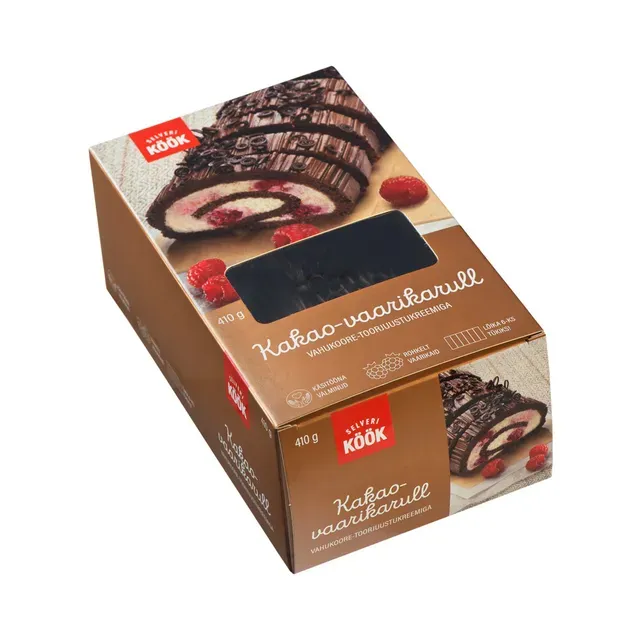 Kakao-vaarikarull vahukoore-toorjuustukreemiga, SELVERI KÖÖK, 410 g