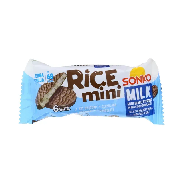 Mini riisigaletid piimašokolaadis, SONKO, 27g