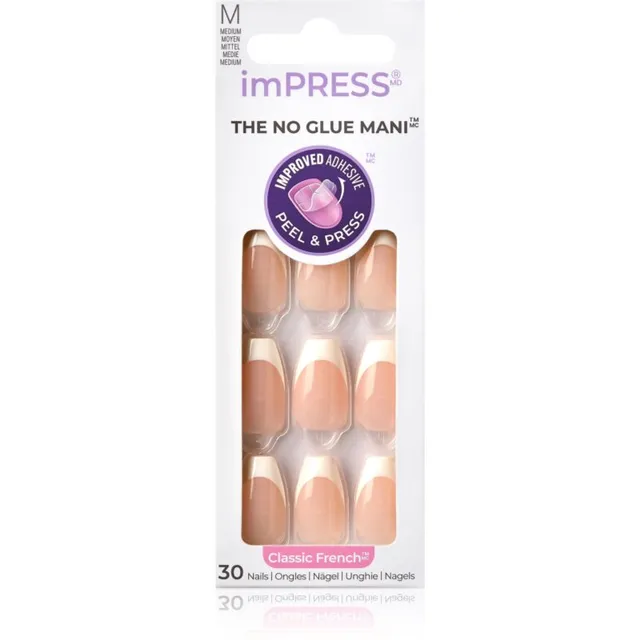 KISS imPRESS The No Glue Mani Kunstküüned isekleepuvad Ideal 30 tk