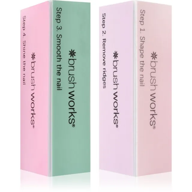 Brushworks Pastel Buffing Blocks nelja küljega küünte poleerimise plokk