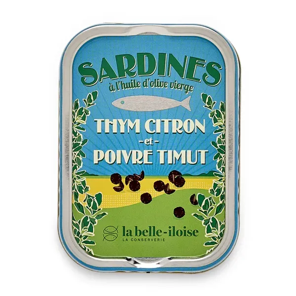 Sardiinid sidruni-tüümiani ja Timuti pipraga oliiviõlis