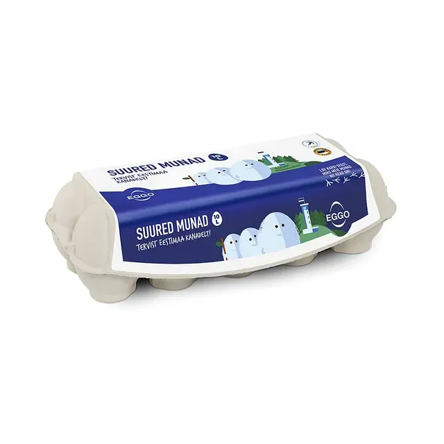 Suured munad L10 valged, EGGO, 10 tk