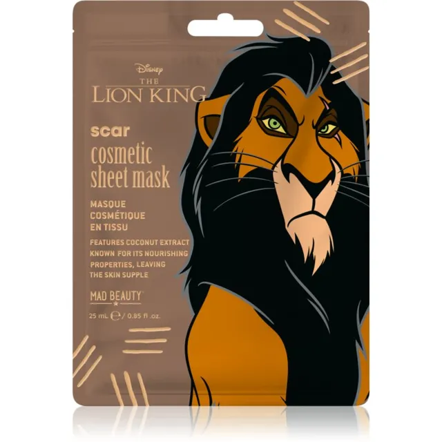 Mad Beauty Lion King Scar Niisutav näo lehtmask 25 ml