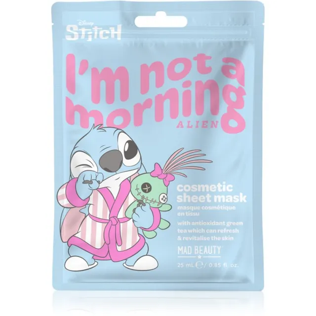 Mad Beauty Disney Stitch Niisutav näo lehtmask rahustavate efektidega 25 ml
