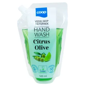Coop Citrus&Olive vedelseep 500ml täite.