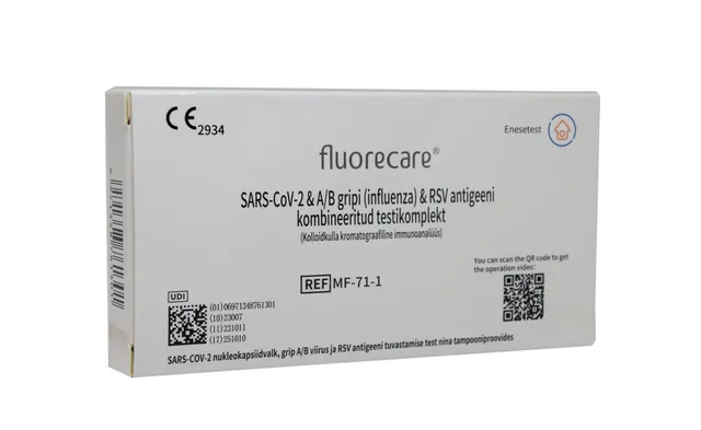 ANTIGEENI KIIRTEST SARS COV-2, A/B GRIPIVIIRUS JA RSV FLUORECARE N1