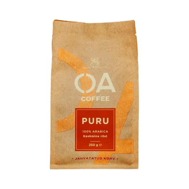 Jahvatatud kohv Puru, OA, 250 g