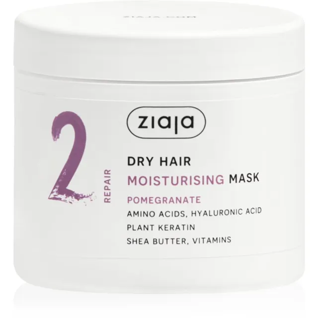 Ziaja Plant Essentials Pomegranate Niisutav juuksemask kuivadele juustele 350 ml