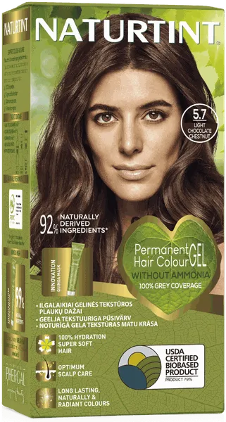 NATURTINT® kauapüsiv ammoniaagivaba juuksevärv, LIGHT CHOCOLATE CHESTNUT 5.7