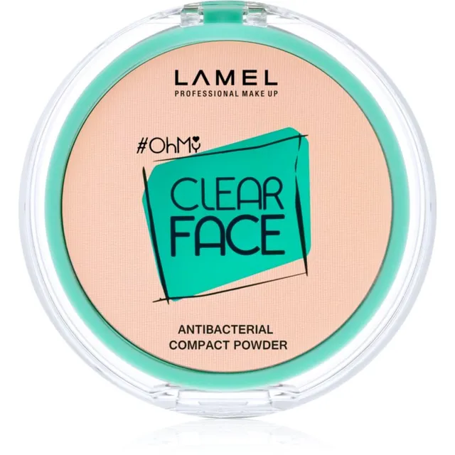 LAMEL OhMy Clear Face Kompaktpuuder antibakteriaalsete koostisainetega varjund 403 Rosy beige 6 g