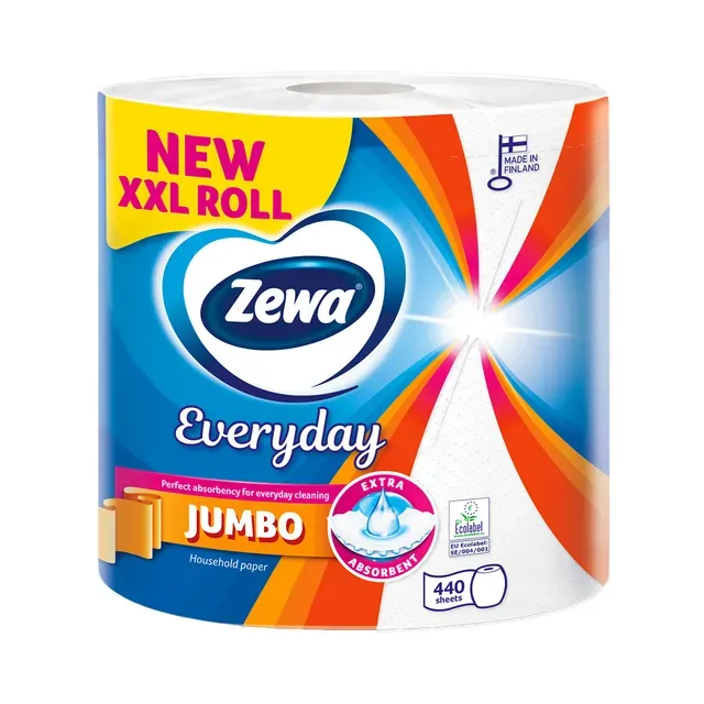 Majapidamispaber Everyday Jumbo 2-kihiline, ZEWA, 1 rl