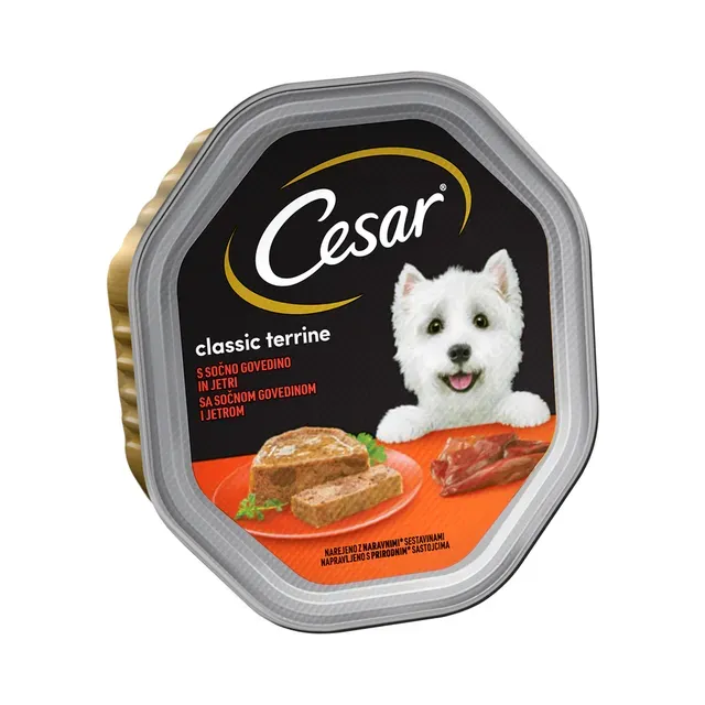 Täistoit. Eine koerale veise ja maksaga, CESAR, 150g