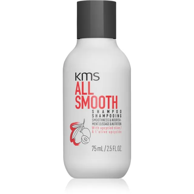 KMS All Smooth Shampoo Silendav šampoon paksudele, karmidele ja kuivadele juustele 75 ml