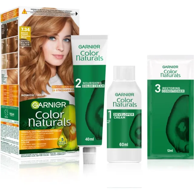 Garnier Color Naturals Creme Juuksevärv varjund 7.34 1 tk