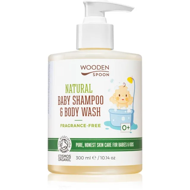 WoodenSpoon Natural Šampoon ja dušigeel lastele lõhnatu 300 ml