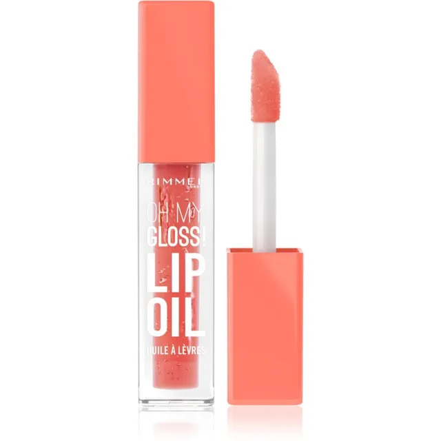 Rimmel Oh My Gloss! Lip Oil Huuleõli niisutava toimega varjund 002 Peachy Coral 4.5 ml