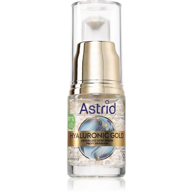 Astrid Hyaluronic Gold Tõstev ja pinguldav silmaseerum niatsiinamiidiga 15 ml