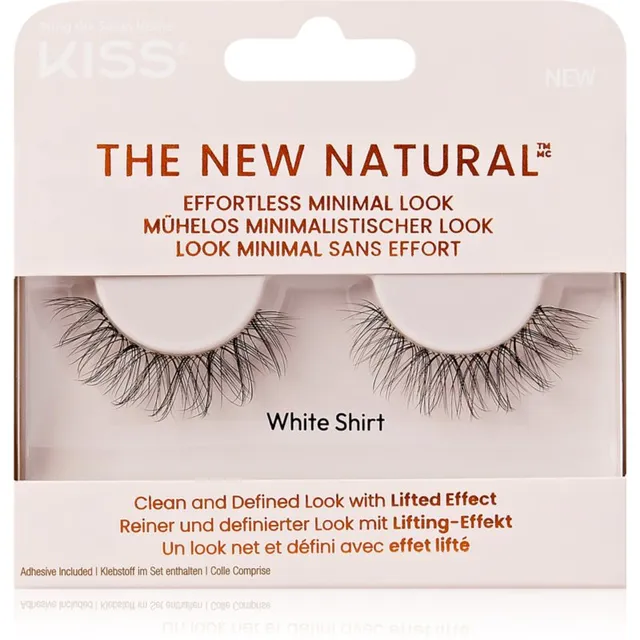 KISS The New Natural Effortless Minimal Look Kunstripsmed White Shirt 1 paar
