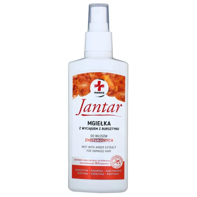 Ideepharm Medica Jantar Juustesse jäetav juuksehooldus kahjustatud juustele 200 ml