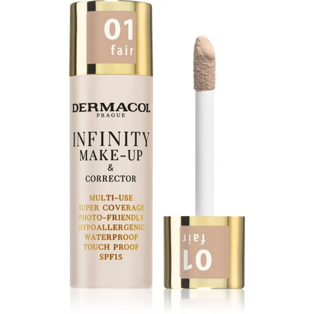 Dermacol Infinity Täielikult kattev jumestuskreem SPF 15 varjund 01 Fair 20 g