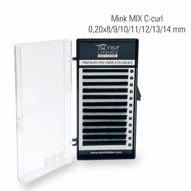 GlamLashes Premium Mink Eyelash Extension C-Curl 0,20