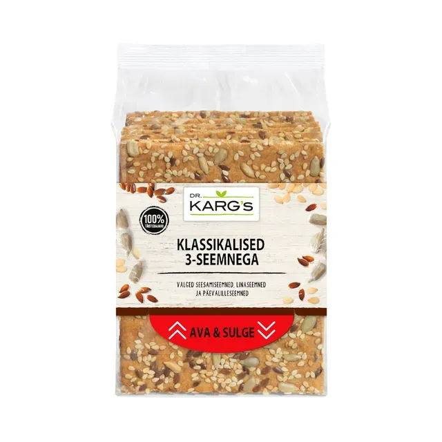 Näkileib 3-seemnega klassikaline, DR. KARG, 200 g