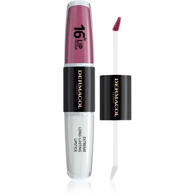 Dermacol 16H Lip Colour Kauapüsiv huulepulk ja huuleläige varjund 07 2x4 ml