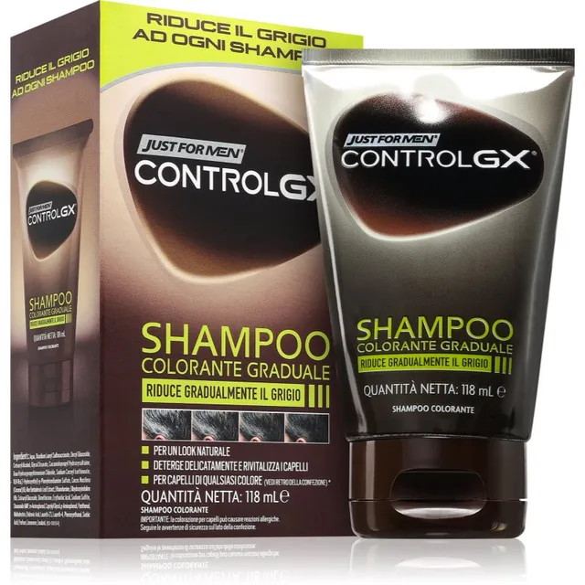 Just for Men Control GX Shampoo Šampoon ja palsam hallidele juustele meestele 118 ml