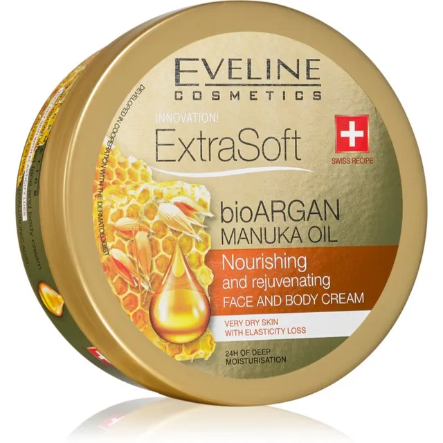 Eveline Cosmetics Extra Soft Näo- ja kehaniisutaja argaaniaõliga 175 ml