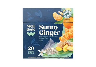 Roheline tee WELL DONE Sunny Ginger20x2g
