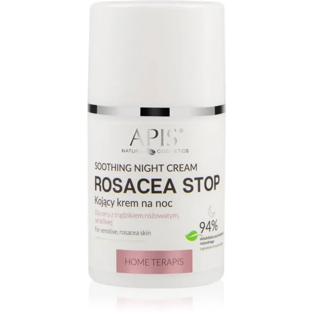 Apis Natural Cosmetics Rosacea-Stop Rahustav öökreem tundlikule, punetama kippuvale nahale 50 ml