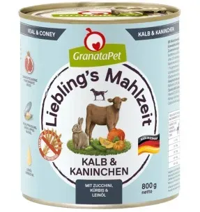 Liebling´s Mahlzeit TERAVILJAVABA konservtoit koertele VASIKA- ja JÄNESELIHAGA (65%) koos KABATŠOKI, KÕRVITSA, LINASEEMNEÕLIGA