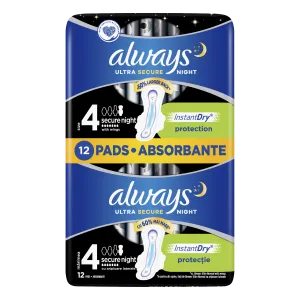 Hügieeniside Ultra Duo Extra Night Protection, ALWAYS, 12 tk
