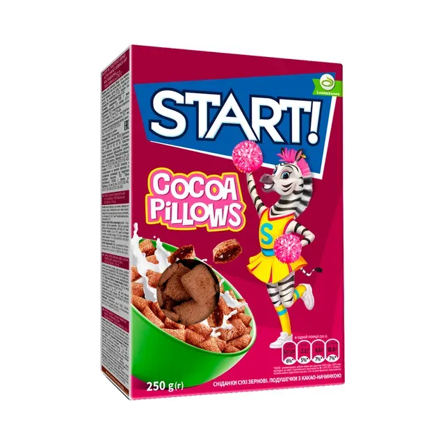Padjad kakaomaitselise täidisega, START, 250 g