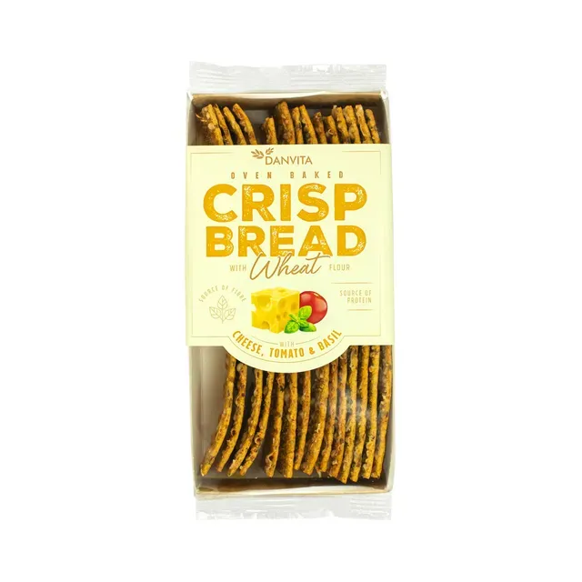 Näkileivad juustu, tomati ja basiilikuga, DANVITA, 130g