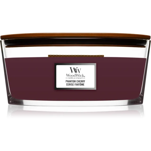 Woodwick Phantom Cherry lõhnaküünal puidust taht (hearthwick) 453 g