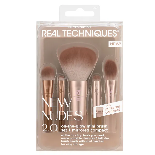 REAL TECHNIQUES New Nude 2.0 On-The-Glow Mini Brush Gift Set