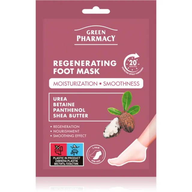 Green Pharmacy Foot Care Regenerating Foot Mask Taastav mask jalgadele 2x13 ml