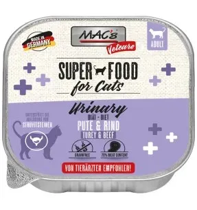 MAC's Vetcare URINARY kassikonserv kalkuni- ja veiselihaga, kuseteede talitlust toetav, kausike (Superfood for Cats)