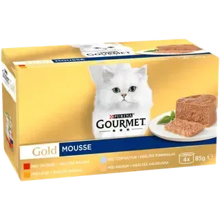Täissööt. Kassikonserv, pasteet 4-pakk, GOURMET GOLD, 340g