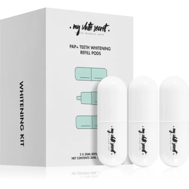 My White Secret PAP+ Teeth Whitening Refill Pods aktiveerimisgeel blondeerimiseks täitepakend 3x10 ml