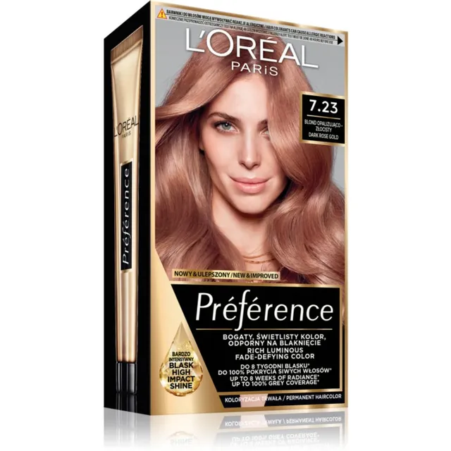 L’Oréal Paris Préférence Juuksevärv varjund 7.23 Dark Rose Gold 1 tk