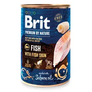 Brit Premium koerakonserv kala ja kalanahaga 400g