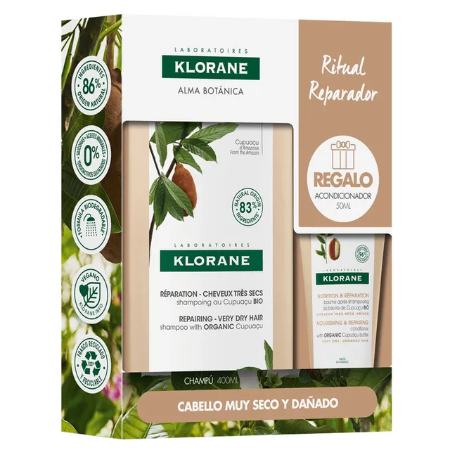 KLORANE Repairing Organic Cupuacu Butter Duo komplekt